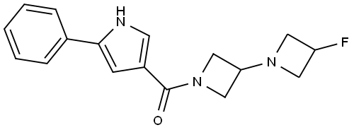 (3-fluoro-[1,3'-biazetidin]-1'-yl)(5-phenyl-1H-pyrrol-3-yl)methanone Structure