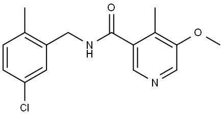 N-[(5-Chloro-2-methylphenyl)methyl]-5-methoxy-4-methyl-3-pyridinecarboxamide Structure