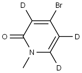 4-bromo-1-methylpyridin-2(1H)-one-3,5,6-d3 Structure