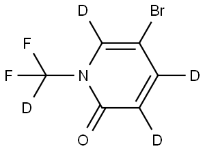 5-bromo-1-(difluoromethyl-d)pyridin-2(1H)-one-3,4,6-d3 Structure