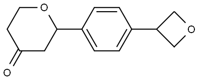 2-(4-(oxetan-3-yl)phenyl)tetrahydro-4H-pyran-4-one Structure