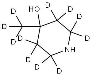 4-(methyl-d3)piperidin-2,2,3,3,5,5,6,6-d8-4-ol Structure