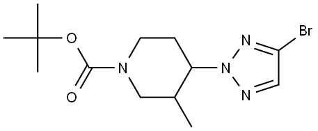 tert-butyl 4-(4-bromo-2H-1,2,3-triazol-2-yl)-3-methylpiperidine-1-carboxylate 구조식 이미지
