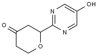 2-(5-hydroxypyrimidin-2-yl)tetrahydro-4H-pyran-4-one Structure
