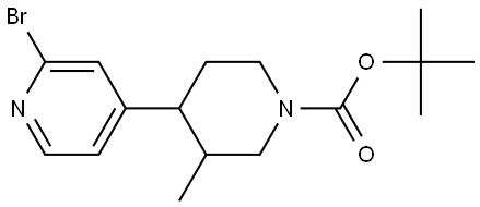 tert-butyl 4-(2-bromopyridin-4-yl)-3-methylpiperidine-1-carboxylate Structure