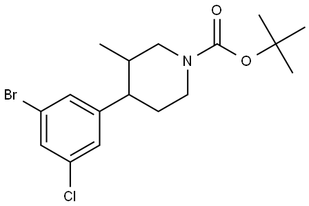 tert-butyl 4-(3-bromo-5-chlorophenyl)-3-methylpiperidine-1-carboxylate Structure