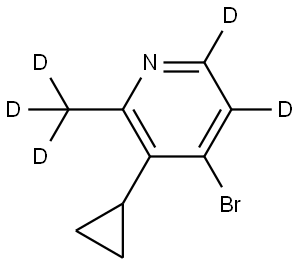 4-bromo-3-cyclopropyl-2-(methyl-d3)pyridine-5,6-d2 Structure