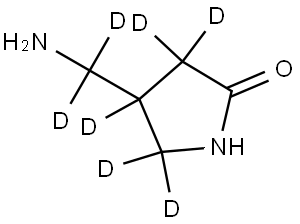 4-(aminomethyl-d2)pyrrolidin-2-one-3,3,4,5,5-d5 Structure
