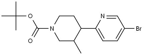 tert-butyl 4-(5-bromopyridin-2-yl)-3-methylpiperidine-1-carboxylate Structure