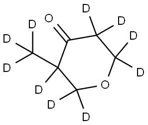 3-(methyl-d3)tetrahydro-4H-pyran-4-one-2,2,3,5,5,6,6-d7 Structure
