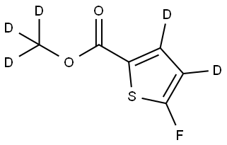 methyl-d3 5-fluorothiophene-2-carboxylate-3,4-d2 Structure