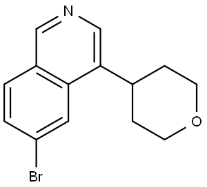 6-bromo-4-(tetrahydro-2H-pyran-4-yl)isoquinoline 구조식 이미지