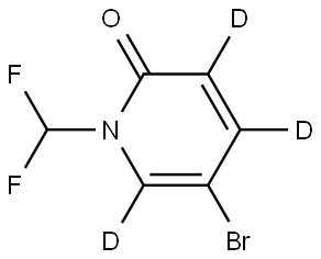 5-bromo-1-(difluoromethyl)pyridin-2(1H)-one-3,4,6-d3 Structure