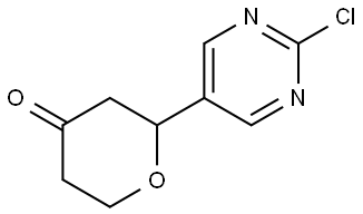 2-(2-chloropyrimidin-5-yl)tetrahydro-4H-pyran-4-one Structure