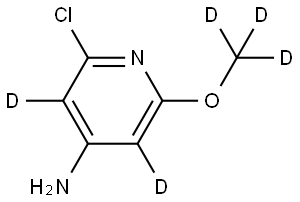 2-chloro-6-(methoxy-d3)pyridin-3,5-d2-4-amine Structure