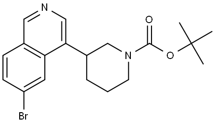 tert-butyl 3-(6-bromoisoquinolin-4-yl)piperidine-1-carboxylate Structure