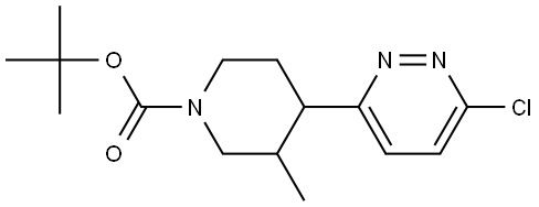 tert-butyl 4-(6-chloropyridazin-3-yl)-3-methylpiperidine-1-carboxylate Structure