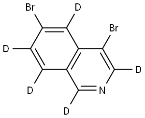 4,6-dibromoisoquinoline-1,3,5,7,8-d5 Structure