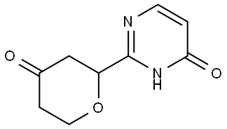 2-(4-hydroxypyrimidin-2-yl)tetrahydro-4H-pyran-4-one Structure