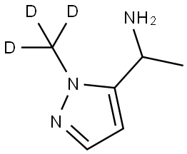 1-(1-(methyl-d3)-1H-pyrazol-5-yl)ethan-1-amine Structure