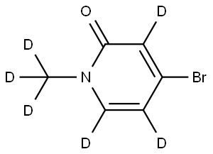 4-bromo-1-(methyl-d3)pyridin-2(1H)-one-3,5,6-d3 Structure