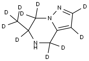 6-(methyl-d3)-4,5,6,7-tetrahydropyrazolo[1,5-a]pyrazine-2,3,4,4,6,7,7-d7 Structure