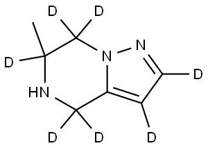 6-methyl-4,5,6,7-tetrahydropyrazolo[1,5-a]pyrazine-2,3,4,4,6,7,7-d7 Structure