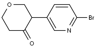 3-(6-bromopyridin-3-yl)tetrahydro-4H-pyran-4-one Structure