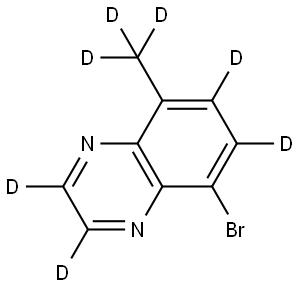 5-bromo-8-(methyl-d3)quinoxaline-2,3,6,7-d4 Structure