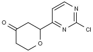 2-(2-chloropyrimidin-4-yl)tetrahydro-4H-pyran-4-one 구조식 이미지