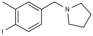 1-[(4-Iodo-3-methylphenyl)methyl]pyrrolidine Structure