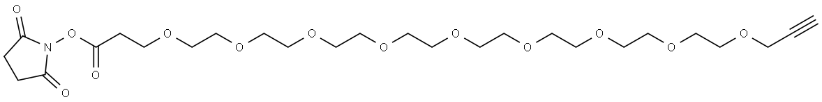 Propargyl-PEG9-NHS ester Structure