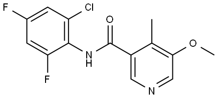 N-(2-Chloro-4,6-difluorophenyl)-5-methoxy-4-methyl-3-pyridinecarboxamide Structure