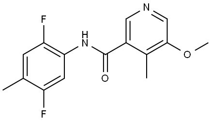 N-(2,5-Difluoro-4-methylphenyl)-5-methoxy-4-methyl-3-pyridinecarboxamide Structure