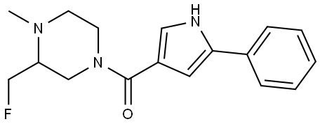 (3-(fluoromethyl)-4-methylpiperazin-1-yl)(5-phenyl-1H-pyrrol-3-yl)methanone Structure