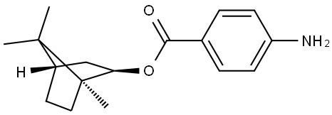 Bicyclo[2.2.1]heptan-2-ol, 1,7,7-trimethyl-, 2-(4-aminobenzoate), (1S,2R,4S) Structure