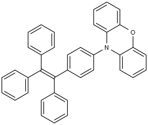 10-(4-(1,2,2-Triphenylvinyl)phenyl)-10H-phenoxazine Structure