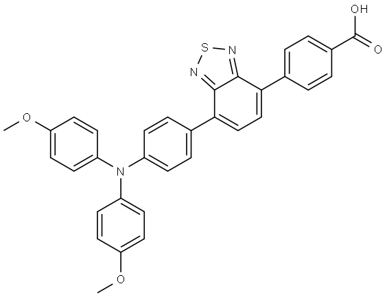 4-(7-(4-(bis(4-methoxyphenyl)amino)phenyl)benzo[c][1,2,5]thiadiazol-4-yl)benzoic acid Structure