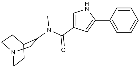 N-methyl-5-phenyl-N-(quinuclidin-3-yl)-1H-pyrrole-3-carboxamide Structure