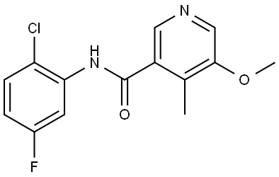 N-(2-Chloro-5-fluorophenyl)-5-methoxy-4-methyl-3-pyridinecarboxamide 구조식 이미지