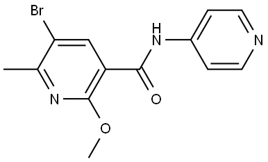 5-Bromo-2-methoxy-6-methyl-N-4-pyridinyl-3-pyridinecarboxamide Structure