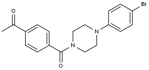 1-[4-[[4-(4-Bromophenyl)-1-piperazinyl]carbonyl]phenyl]ethanone Structure