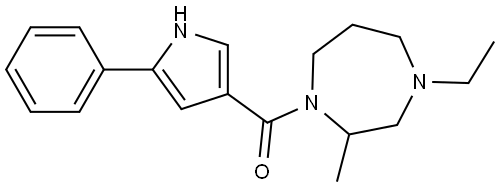 (4-ethyl-2-methyl-1,4-diazepan-1-yl)(5-phenyl-1H-pyrrol-3-yl)methanone Structure