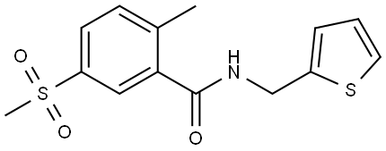 2-Methyl-5-(methylsulfonyl)-N-(2-thienylmethyl)benzamide Structure