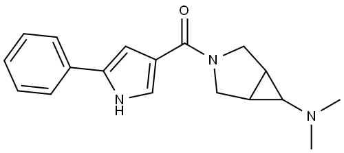 (6-(dimethylamino)-3-azabicyclo[3.1.0]hexan-3-yl)(5-phenyl-1H-pyrrol-3-yl)methanone Structure