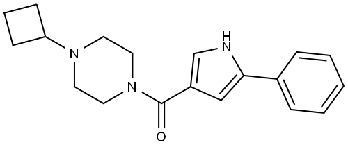 (4-cyclobutylpiperazin-1-yl)(5-phenyl-1H-pyrrol-3-yl)methanone Structure