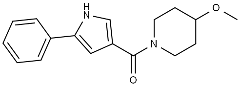 (4-methoxypiperidin-1-yl)(5-phenyl-1H-pyrrol-3-yl)methanone Structure