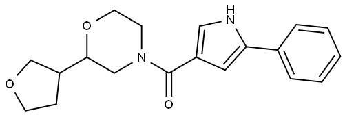 (5-phenyl-1H-pyrrol-3-yl)(2-(tetrahydrofuran-3-yl)morpholino)methanone Structure