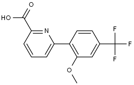 6-[2-Methoxy-4-(trifluoromethyl)phenyl]-2-pyridinecarboxylic acid Structure