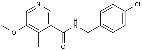 N-[(4-Chlorophenyl)methyl]-5-methoxy-4-methyl-3-pyridinecarboxamide Structure